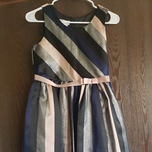 Bonnie Jean Glitter Striped Party Dress